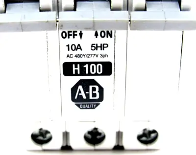 ALLEN BRADLEY 1492-CB-3-H-100 CIRCUIT BREAKER 10AMP 5HP 1492CB3H100 NEW SURPLUS
