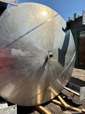 Used – 3,800 Gallon Stainless Steel Vertical Storage Tank – 316 SS, Flat Top, Di
