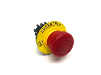 USED BANNER ENGINEERING PANEL-MOUNT EMERGENCY STOP PUSH BUTTON 30MM 2NC/1NO