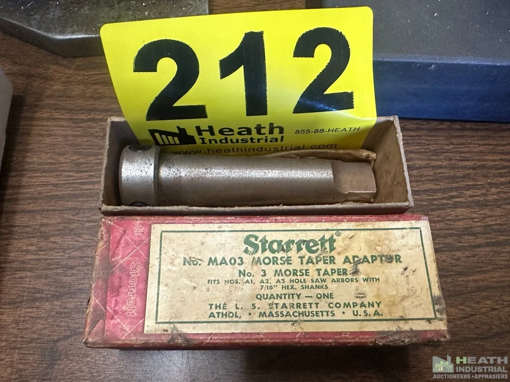 Used _UNKNOWN_ STARRETT NO MA03 MORSE TAPER ADAPTER Tooling & Accessories (Other) Illinois US | Heath Industrial Auction Services #1420041