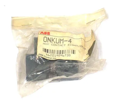 LOT OF 4 NEW ABB ONKUM-4 AUXILIARY CONTACTS RIGHT ONKUM4