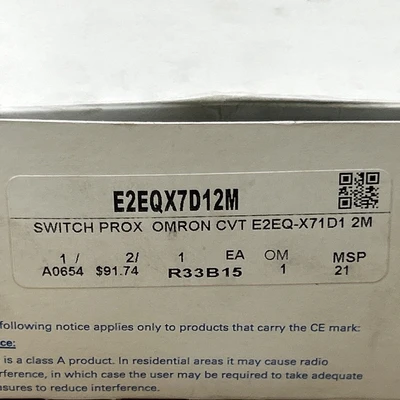 NEW Omron E2EQX7D12M