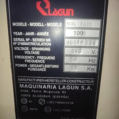 LAGUN CNC Bed Type Mill, in very good used condition, visible under power