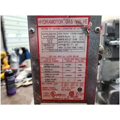 Used Twin 2" ASCO Series V710 Gas Valve Body w/ AH2E Hydramotor Actuator