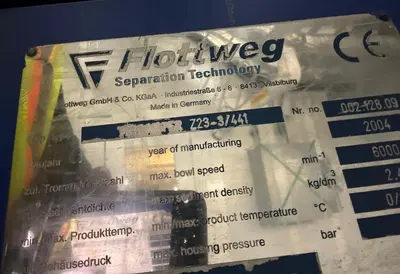 USED 2004 FLOTTWEG Z23-3/441