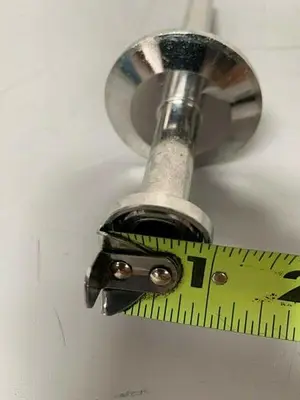 USED 5" STAINLESS STEEL SIPHON TUBE W/ 1" SANITARY FITTING