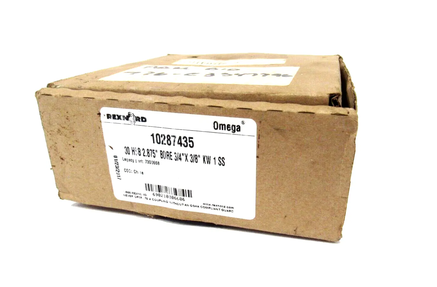 NEW REXNORD 7300668 30 HSB 2.875" BORE 3/4"X 3/8" KW 1 SS