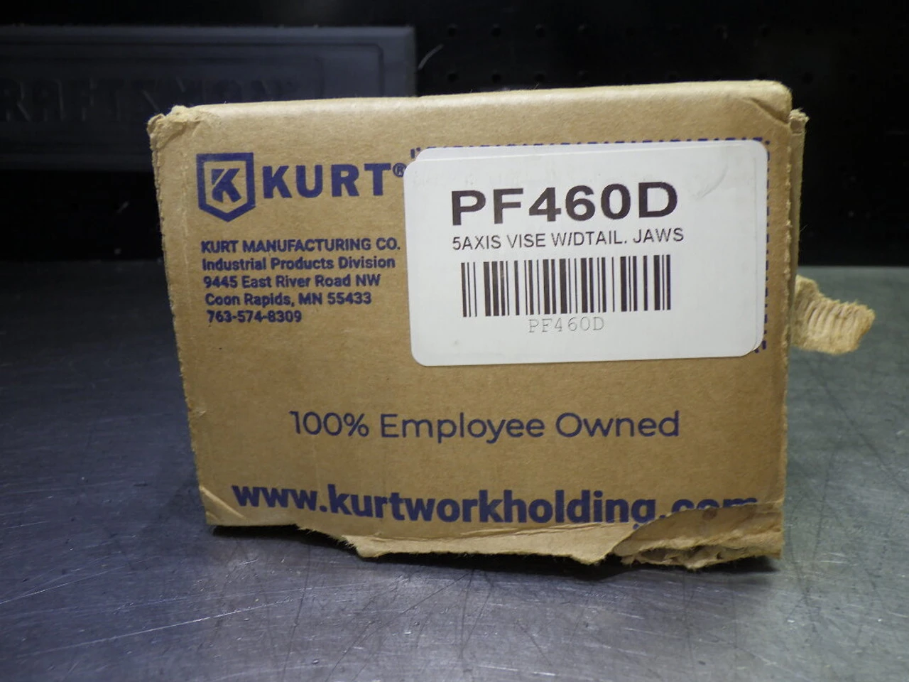 Kurt 4" (1.25" H) 5 Axis Vise with Dovetail Jaws 52mm Mount PF460D (LOC1429B)