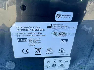New | in-Stock WELCH ALLYN ELI 280  RESTING ECG ELECTROCARDIOGRAPH  12-LEAD DISPLAY Patient Monitors California US | Equipment Lab #1302145