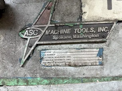 10,000 LBS X 48” X 72" OD ASC MODEL #10D48D22/5H200 DOUBLE END COIL REEL UNCOILER: STOCK #23383