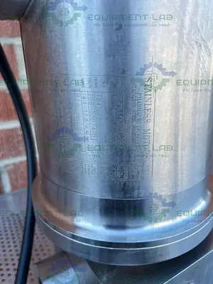 USED STAINLESS MOTORS PG2G14N04B1TG3 WASHDOWN DUTY MOTOR W/ SPIRAL BEVEL REDUCER 3PH