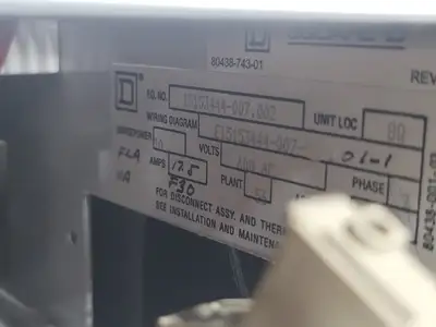USED SQUARE D MODEL 6