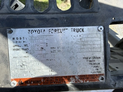 Used TOYOTA 7FGCU32 Liquid Propane Forklifts West Virginia US | Miedema Asset Management Group #1423316