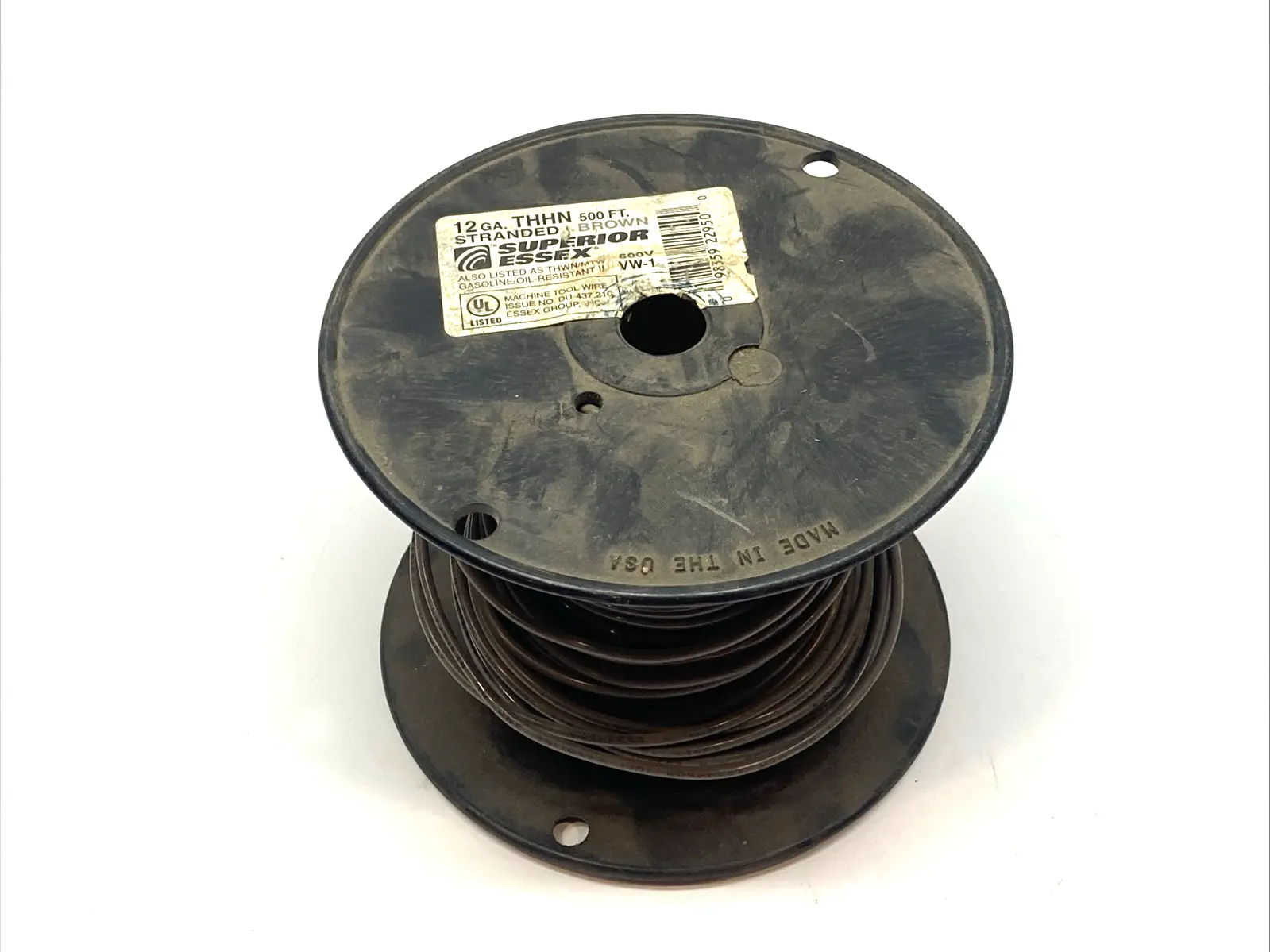 Used Essex 12Ga. THHN Stranded Brown Wire 600V 3lbs 5.6oz Cable & Wire Michigan US | Maverick Industrial Sales #1518249