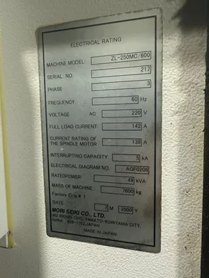 2000 Mori Seiki ZL-250MC/600 Lathes, CNC (3-Axis or More) | Great American Equipment Company (9)