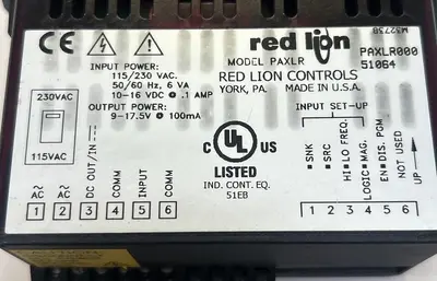 Used RED LION CONTROLS PAXLR000 Meters - Misc | Surplus Asset Holdings #1206961
