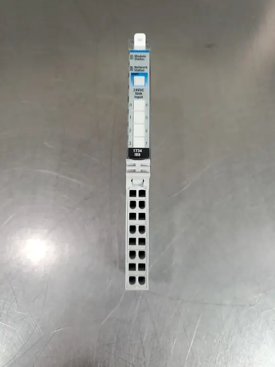 Used Allen-Bradley 1734-IB8/D Sink Input Module w/1734-MB Base PLC Input & Output | Palmetto Automation #1156131
