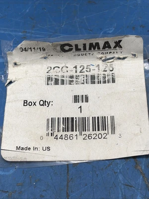 New | in-Stock CLIMAX METAL PRODUCTS 2CC-125-125 Conduits Indiana US | J&J Industrial Supply #1354015