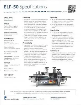 Pack Leader ELF 50 Wrap Labeler