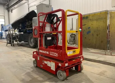 New | in-Stock 2026 MEC MMAE16 "ALL-ELECTRIC" VERTICAL MAST LIFT Scissor Lifters Alberta CA | Adcock Equipment #1417612
