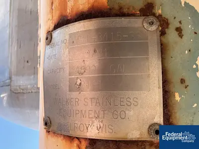USED Walker 4,500 Gal Walker Stainless Mix Tank, S/S