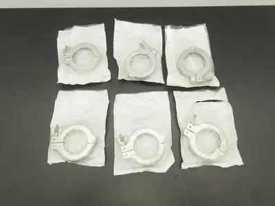 MKS Instruments 100312906 Aluminum Wing Nut Clamp NW 50 ISO-KF Flange Lot of 6