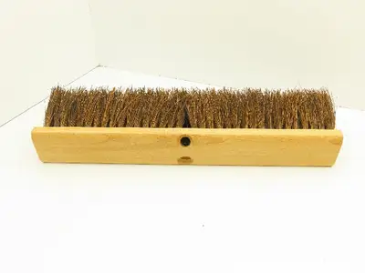 18" Garage Shop Brush Wooden Push Broom Head 4" Palmyra Fill  Lot of 6