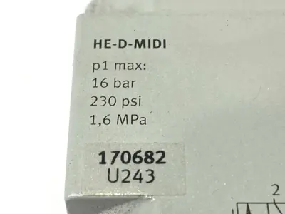 Used Festo Manual On/Off Valve 230PSI 170682 Pump & Valve Parts Michigan US | Maverick Industrial Sales #1398086