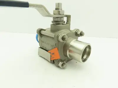 PBM  SPH-G5B-A-A037  316 Stainless Sanitary Ball Valve 1-1/2" Butt Weld 900 PSI