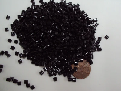 (6 MI) Black ABS Plastic Pellets Resin Material Injection Molding Grade 45 Lbs