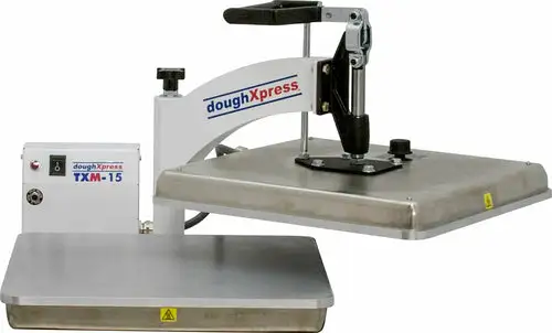 Doughxpress TXM-15 Manual Tortilla Pizza Dough Press, 15 X 15" Platen, Export