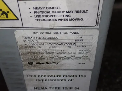 Used ALLEN BRADLEY 100010FHJLLLLLXXXXX Electrical Panels Ohio US | HGR 24 #838739