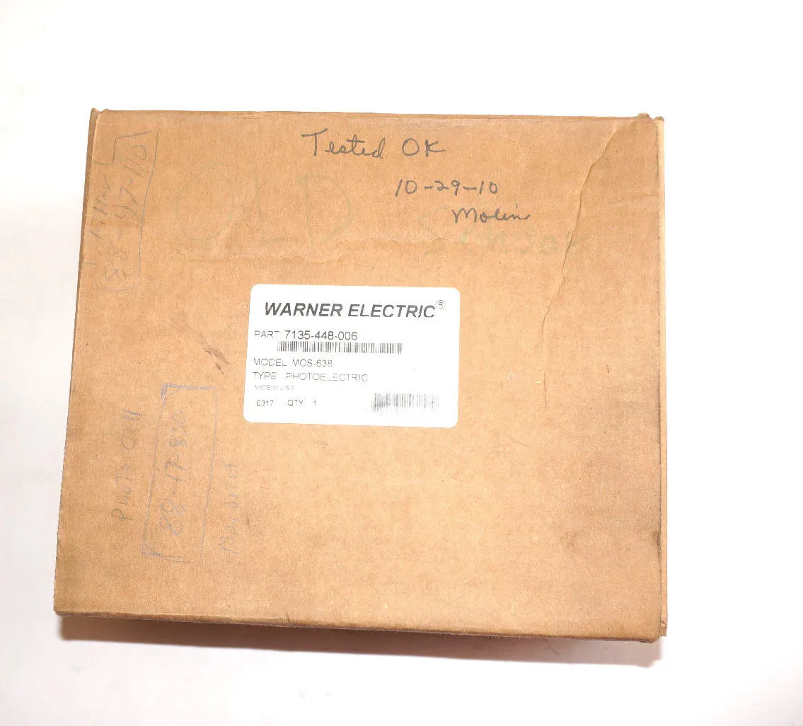 WARNER ELECTRIC MCS-638 SCANNER 7135-448-006 MCS638