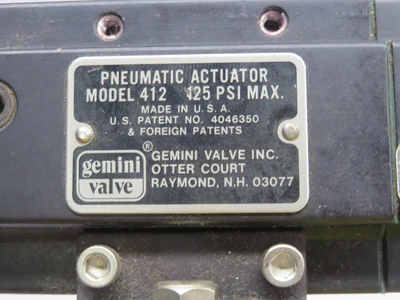 New | in-Stock GEMINI VALVE _UNKNOWN_ Rotary Actuators | OCO Industrial #1732384