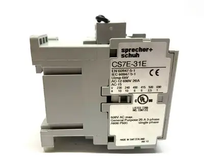 CS7E-31E-24E | Sprecher+Schuh  Standard Control Relay 4 Pole - Used