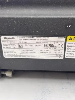 Used REXROTH REXROTH MSK061C-06000-NN-M1-UP0-NNNN Misc Electrical & Power Parts | ND Industrial Surplus #1216393