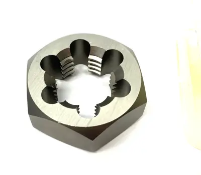 USED IRWIN® HANSON® FLAT HEX RETHREADING DIE, 1-1/2-6 UNC THREAD