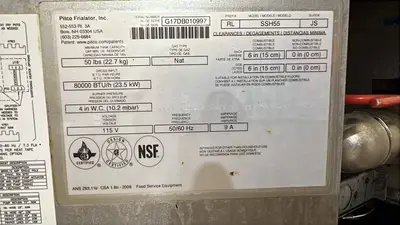Used Pitco Pitco® Solstice Supreme SSH55 Natural Gas Floor Fryer 120-150 lb - RL Cookers / Coolers / Fryers Illinois US | Falcon Restaurant Supply #1373542