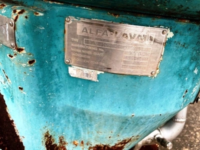 (3) Alfa-Laval TX 310S-34H-50 nozzle centrifuges, 316SS.
