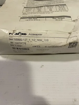 Rexnord NS882-12T_1_1/2_1KW_1SS Molded TableTop Sprocket 12 Teeth 10019778 -NIB
