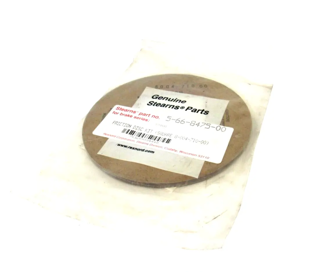 NEW STEARNS 5-66-8475-00 FRICTION DISC 566847500