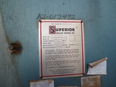 2006 SUPERIOR BOILER 8-5-1100 Boiler | Pressroom Solutions LLC (2)