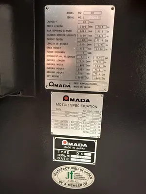 Used AMADA RG-50 Press Brakes Florida US | GMT #1328087
