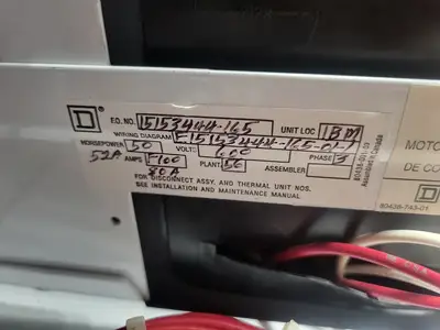 USED SQUARE D MODEL 6