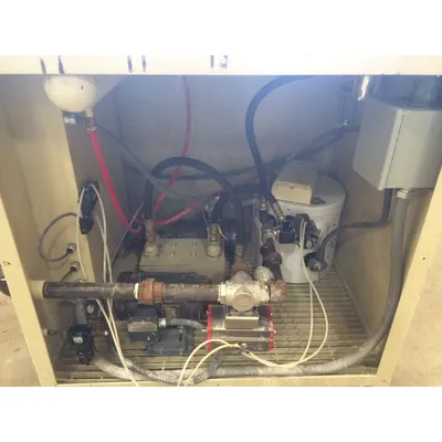 Used SANCO Precision resin batching equipment dual batch pumps and mix pots