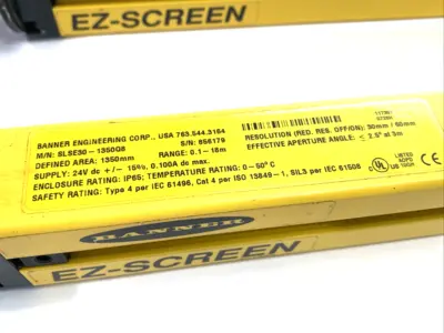 Used BANNER 72375, 71256, SLSR30-1350Q8, SLSE30-1350Q8 Light Curtains & Grids | Maverick Industrial Sales #1112375