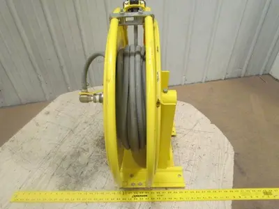 Aero-Motive Pow-R-Matic Spring Return Hose Reel 1/2"ID 70' HeavyDuty Steel Frame