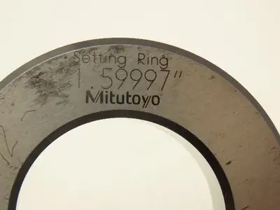 Mitutoyo 177-291  1.6" Dia Holtest Bore Gage Steel Setting Ring 1.59997" ID