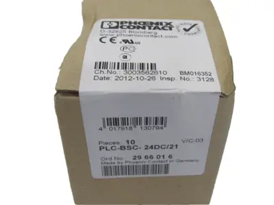 NEW PHOENIX CONTACT PLC-BSC-24DC/21 RELAY BASE 2966016 PLCBSC24DC21 SEALED 10