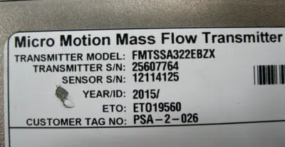 USED Micromotion FMTSSA322EBZX